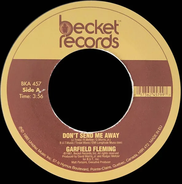 GARFIELD FLEMING - Don't Send Me Away : 7inch
