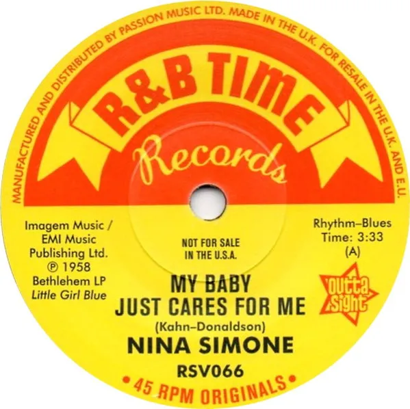 Nina Simone - My Baby Just Cares For Me / Work Song : 7inch