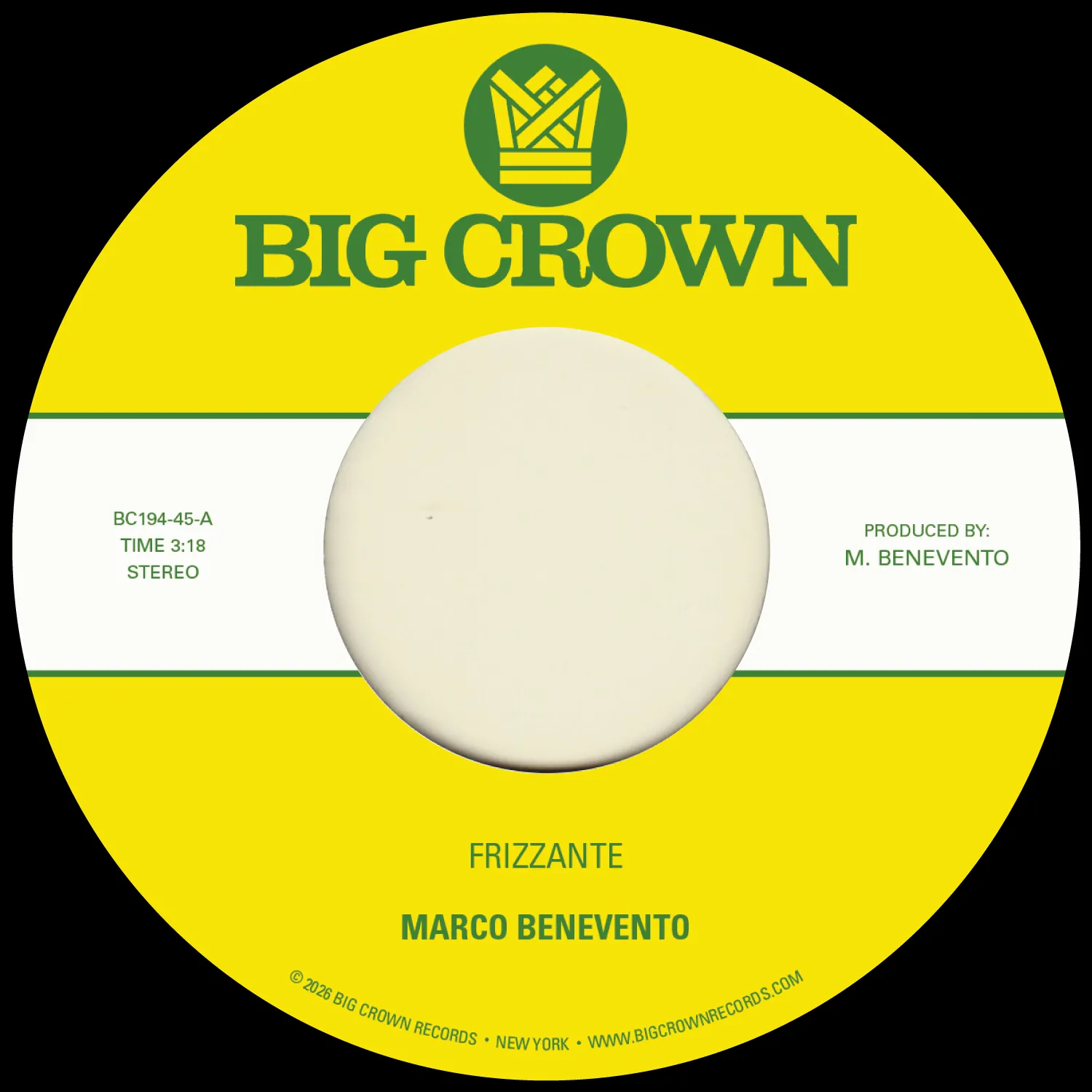 Marco Benevento - Frizzante b/w Turandot : 7inch