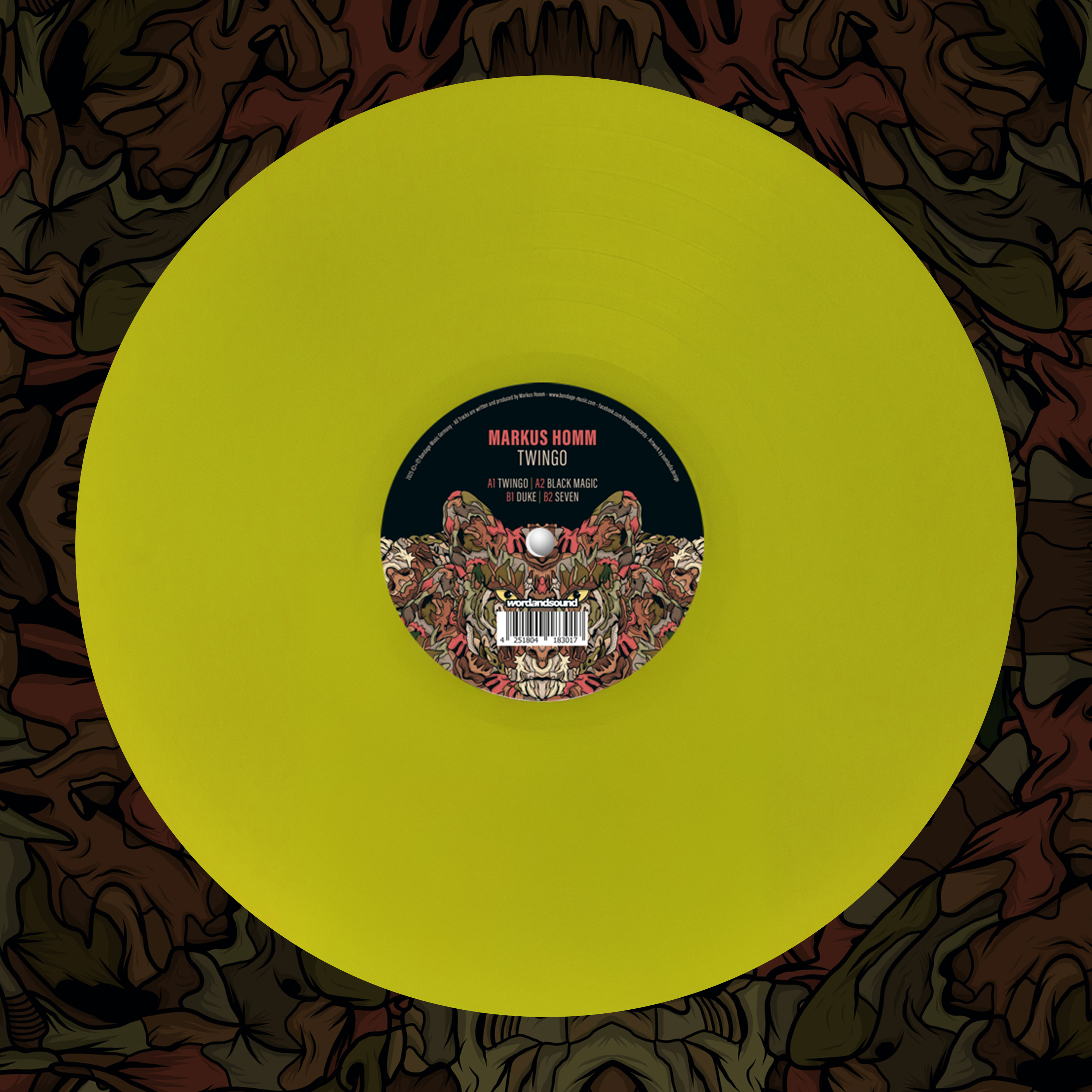 Markus Homm - Twingo (YELLOW-GREEN COLORED/LTD/180G) (2 VINYL ONLY TRACKS/PRINTED KRAFTPACK SLEEVE) : 12inch