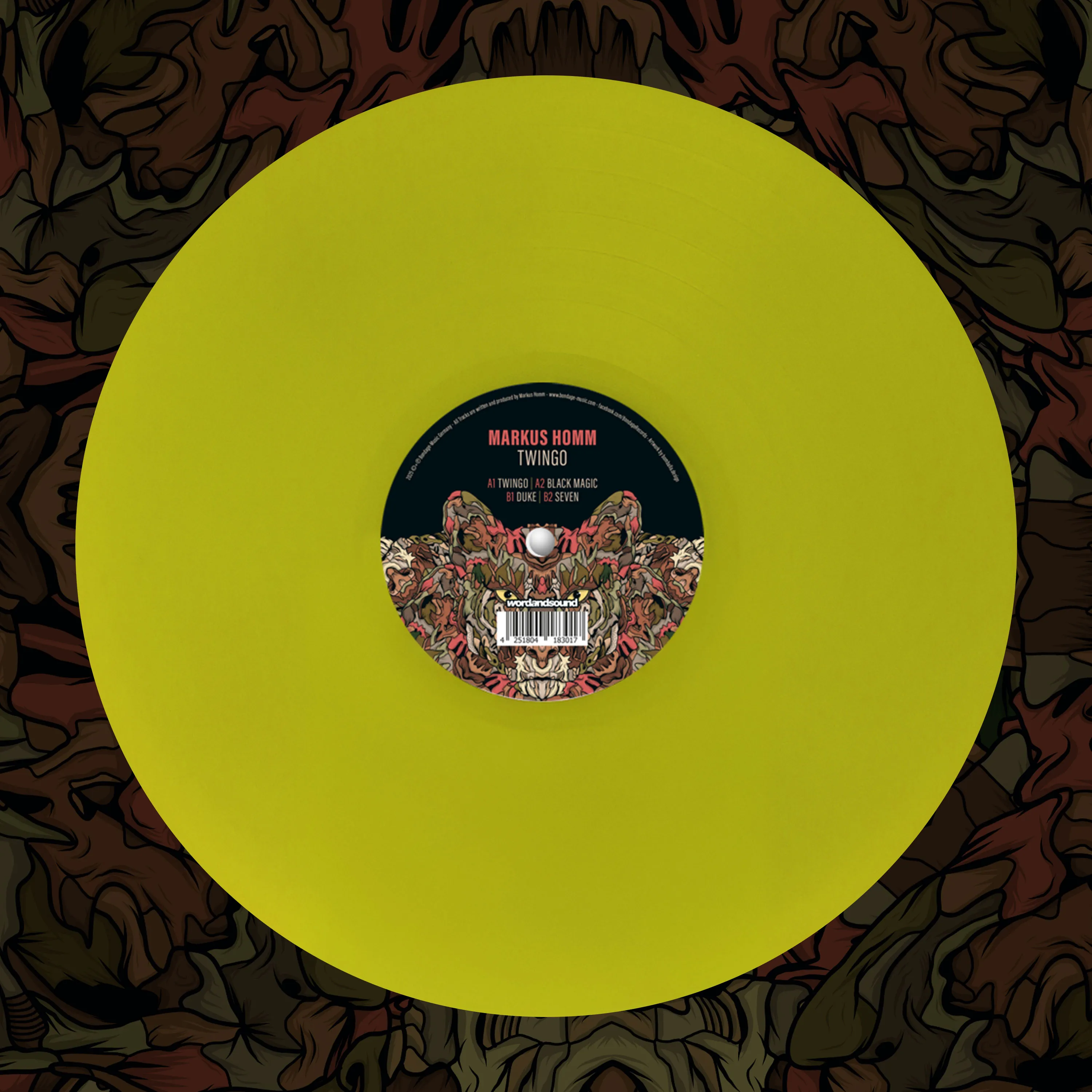 Markus Homm - Twingo (YELLOW-GREEN COLORED/LTD/180G) (2 VINYL ONLY TRACKS/PRINTED KRAFTPACK SLEEVE) : 12inch