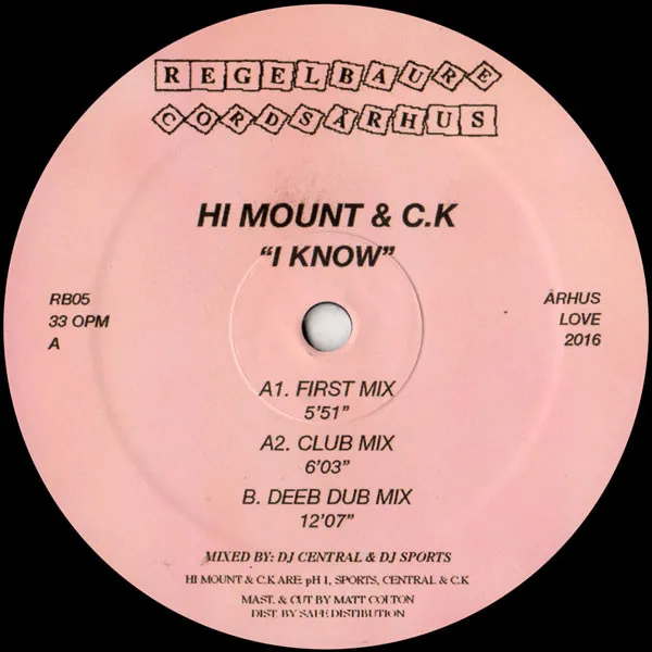 HI MOUNT & C.K - I Know : 12inch