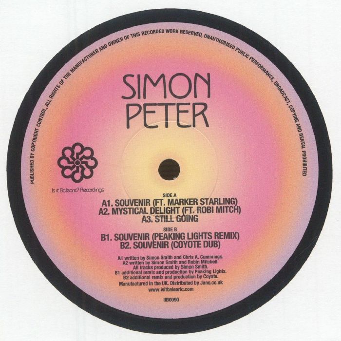 Simon Peter - Souvenir EP (feat Peaking Lights, Coyote mixes) : 12inch