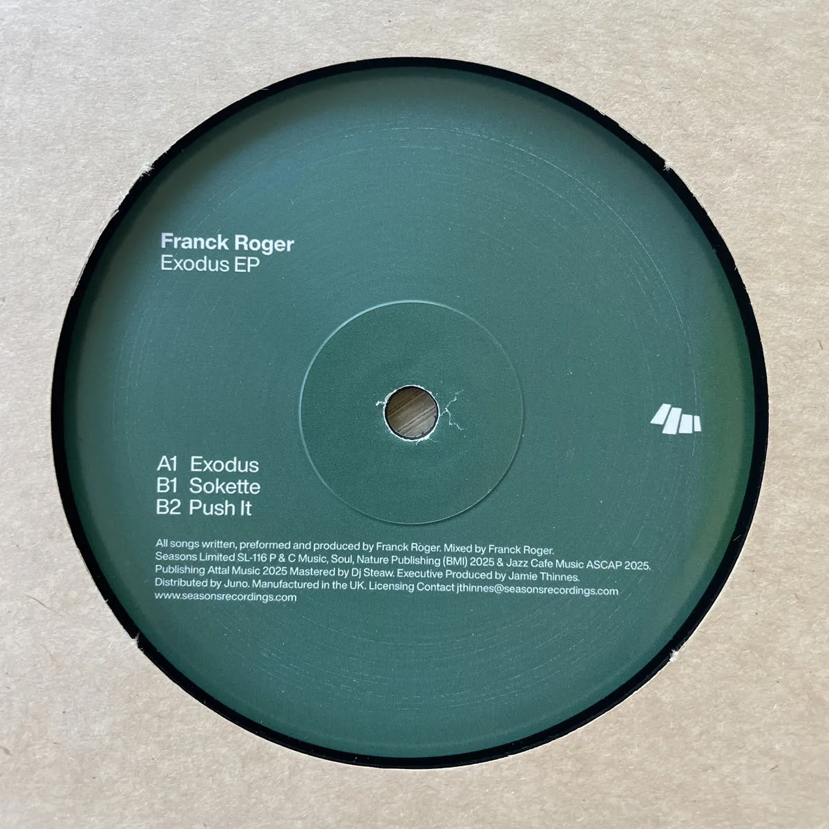 Franck Roger - Exodus EP : 12inch