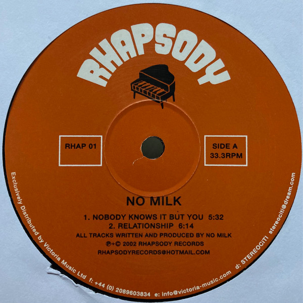 NO MILK - Nobody Knows It But You : 12inch