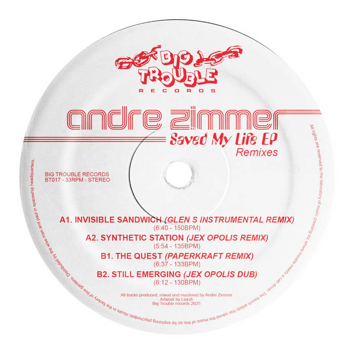 Andre Zimmer - Saved My Life (Remixes) : 12inch