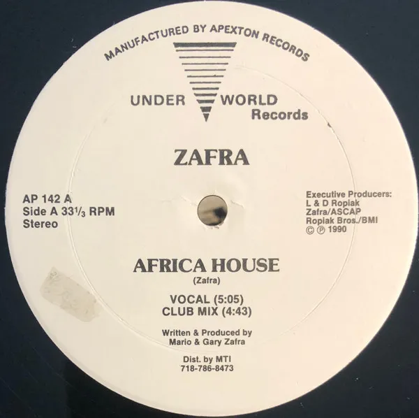 ZAFRA - Africa House : 12inch