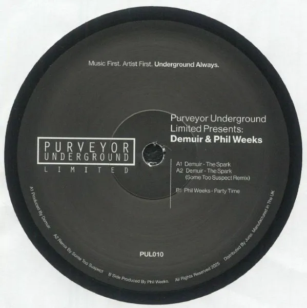 Demuir / Phil Weeks - Purveyor Underground Limited Presents: Demuir & Phil Weeks : 12inch