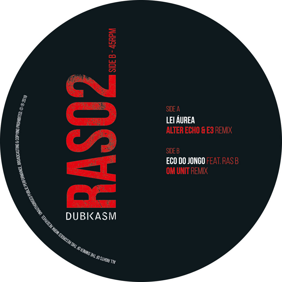 Dubkasm - Rastrumentals Remixes Part 1 : 10inch