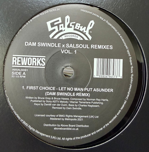 Kebekelektrik / First Choice - Dam Swindle x Salsoul Remixes Vol. 1 : 12inch