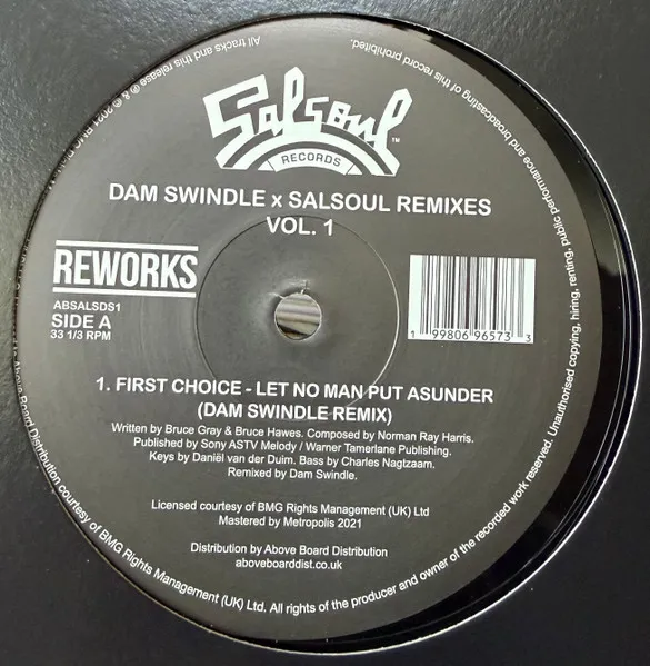 Kebekelektrik / First Choice - Dam Swindle x Salsoul Remixes Vol. 1 : 12inch