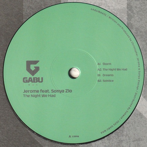 Jerome Feat. Sonya Zlo - The Night We Had : 12inch