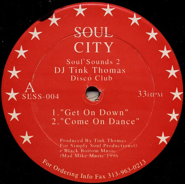DJ TINK THOMAS - Soul Sounds 2 - Disco Club : 12inch