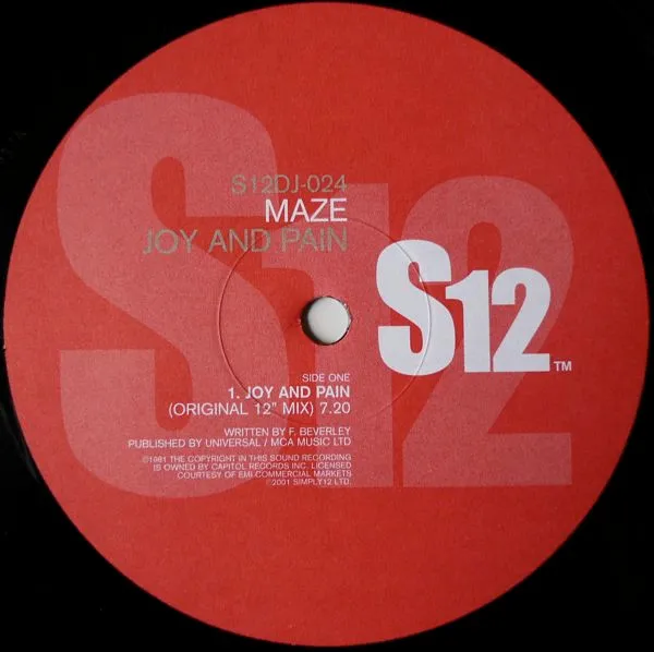MAZE FEATURING FRANKIE BEVERLY - Joy And Pain / Twilight : 12inch