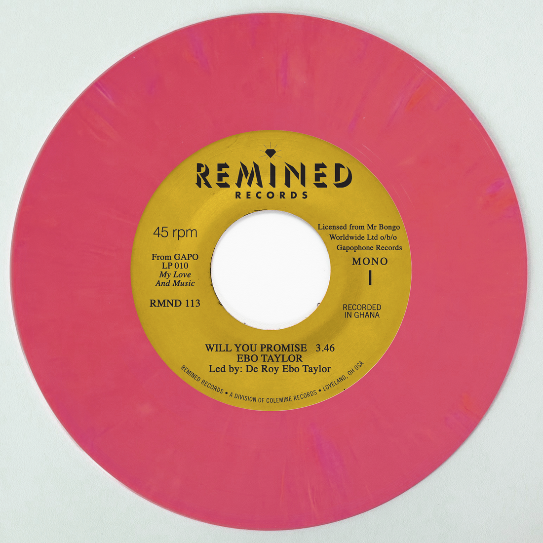 Ebo Taylor - Will You Promise / Maye Omama : 7inch(Pink)