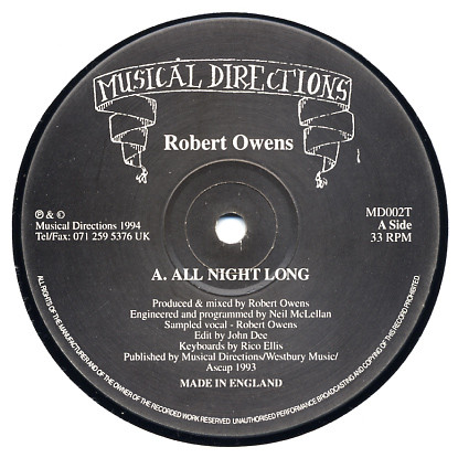 ROBERT OWENS - All Night Long : 12inch