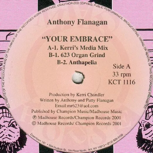 ANTHONY FLANAGAN - Your Embrace : 12inch