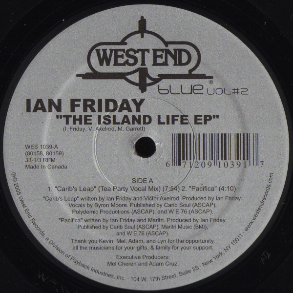IAN FRIDAY - The Island Life EP : 12inch