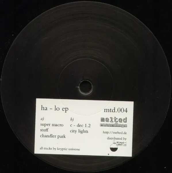Kryptic Universe - Ha-Lo EP : 12inch