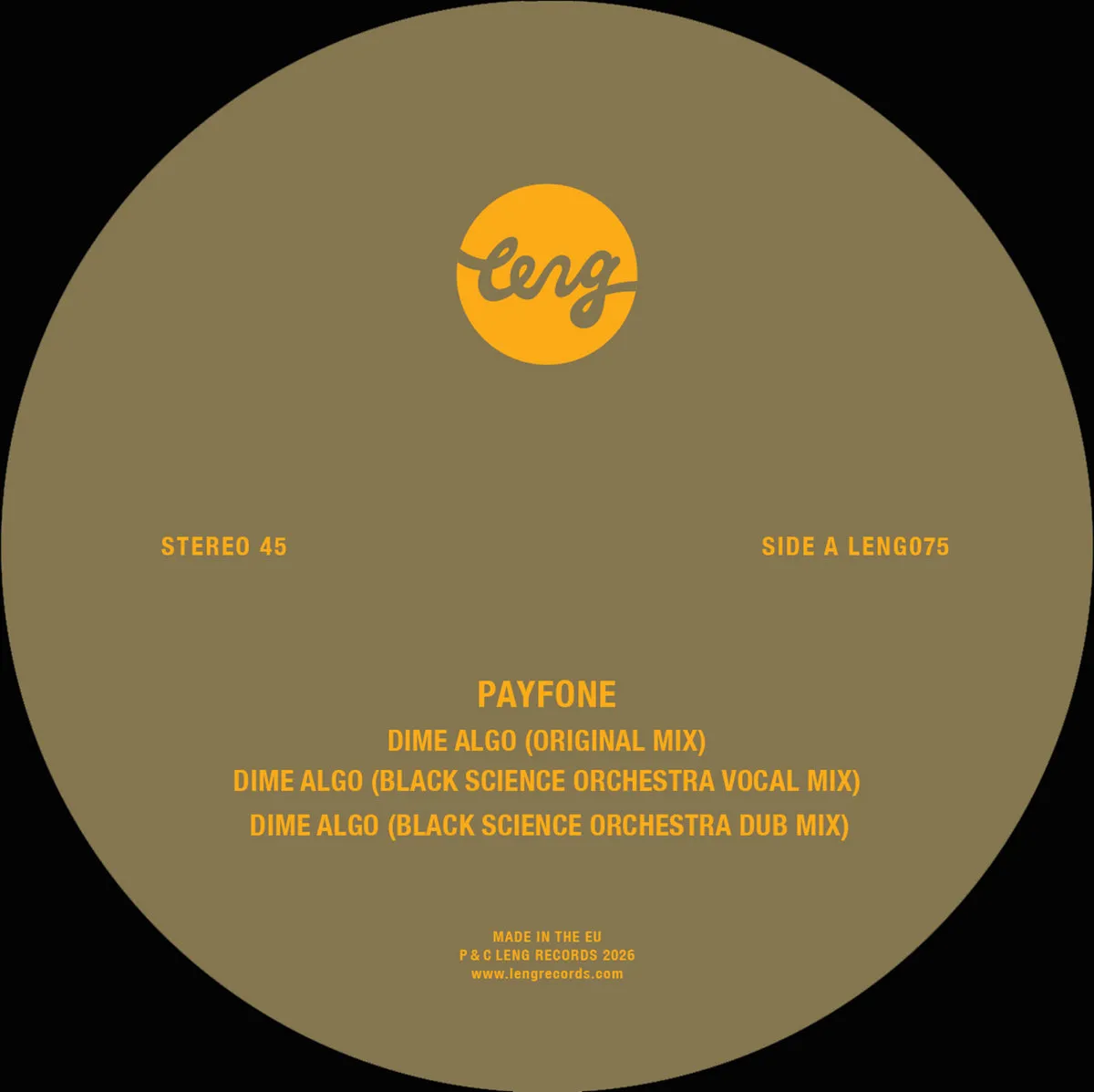 Payfone - Dime Algo feat. Kyd Nereida : 12inch