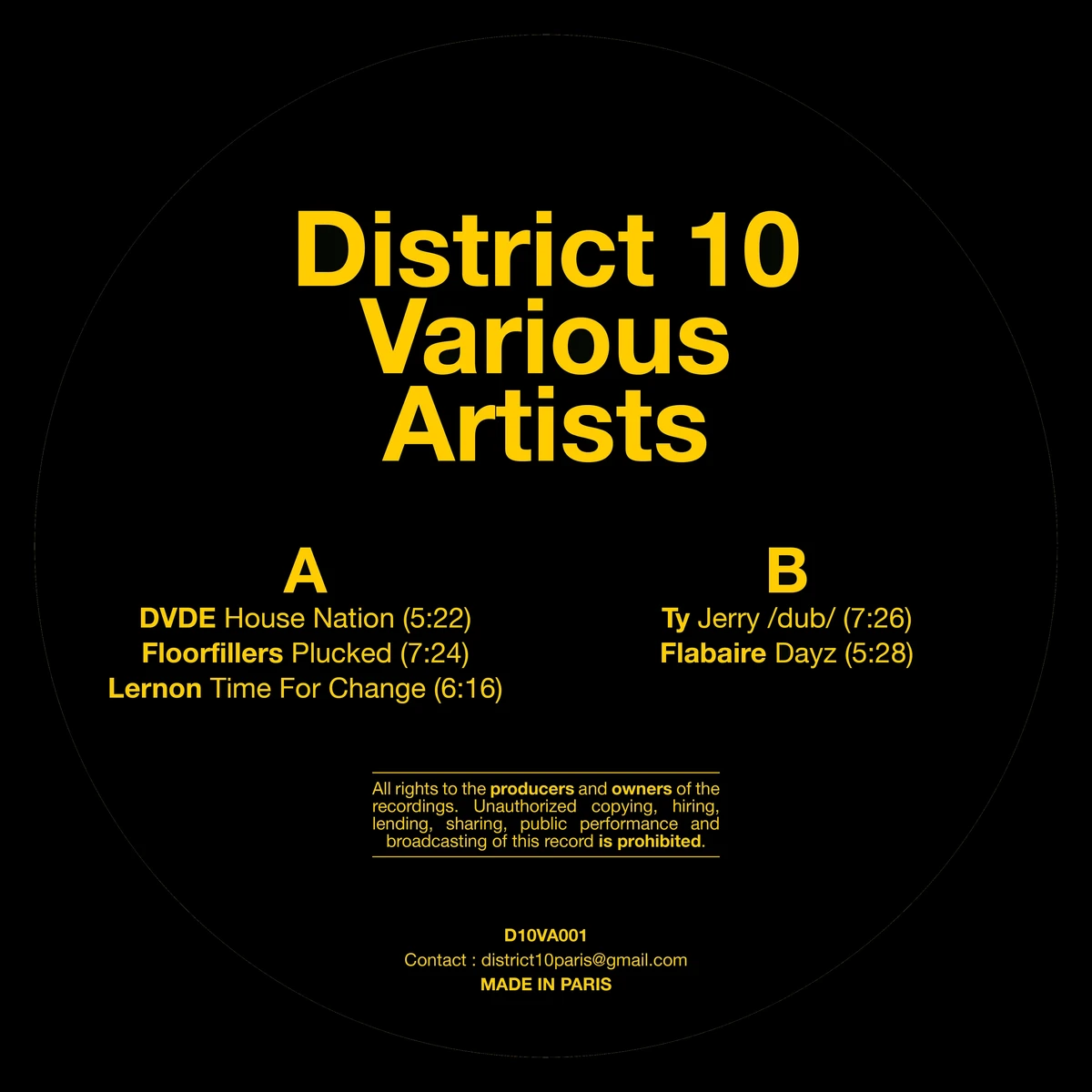 VARUOUS - District 10 : 12inch