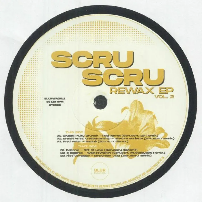 Scruscru / Sweet Fruit Brunch / Bralan Arias / Craftmanship / Fred Aster / Delfonic / DJ legeres / nico cortazzo - ReWax EP Vol. 2 : 12inch