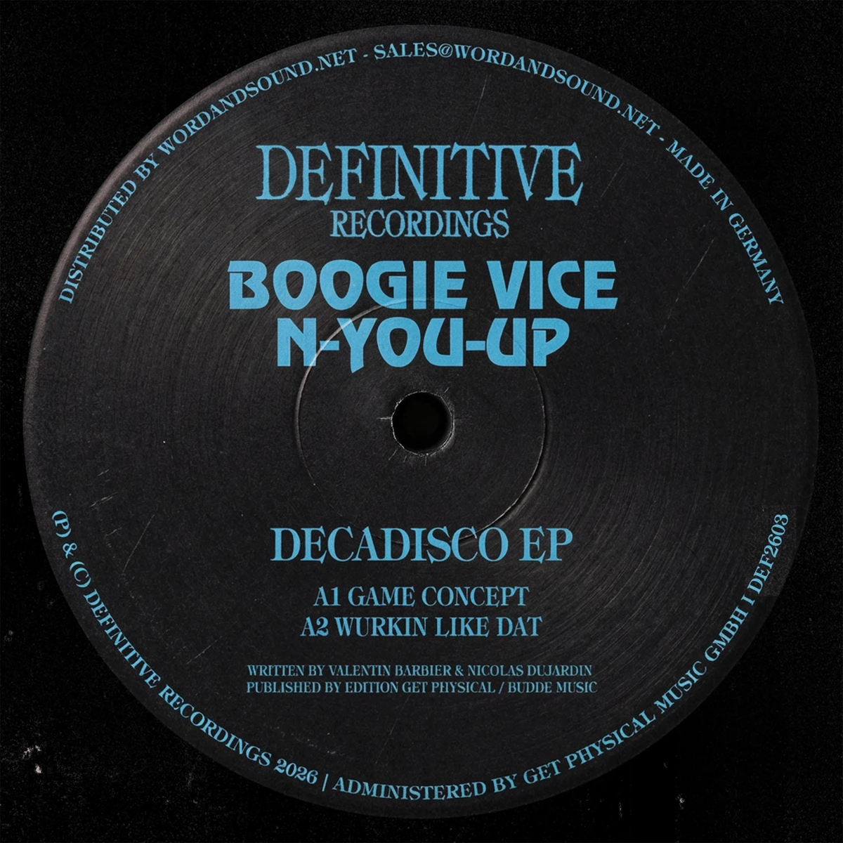Boogie Vice / N-You-Up - Decadisco EP : 12inch