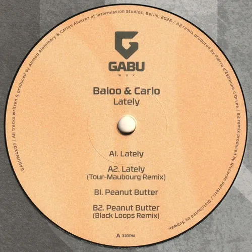 Baloo & Carlo - Lately (Incl. Tour-Maubourg & Black Loops Remixes) : 12inch