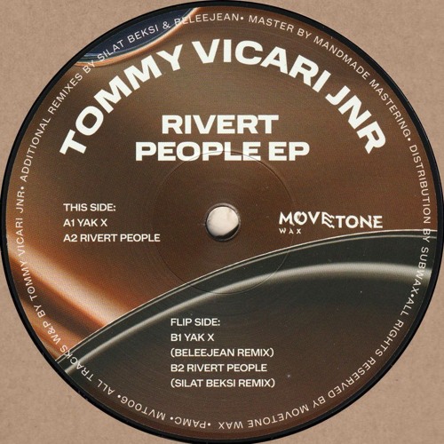 Tommy Vicari Jnr - Rivert People EP (Incl. BeleeJean & Silat Beksi Remixes) : 12inch