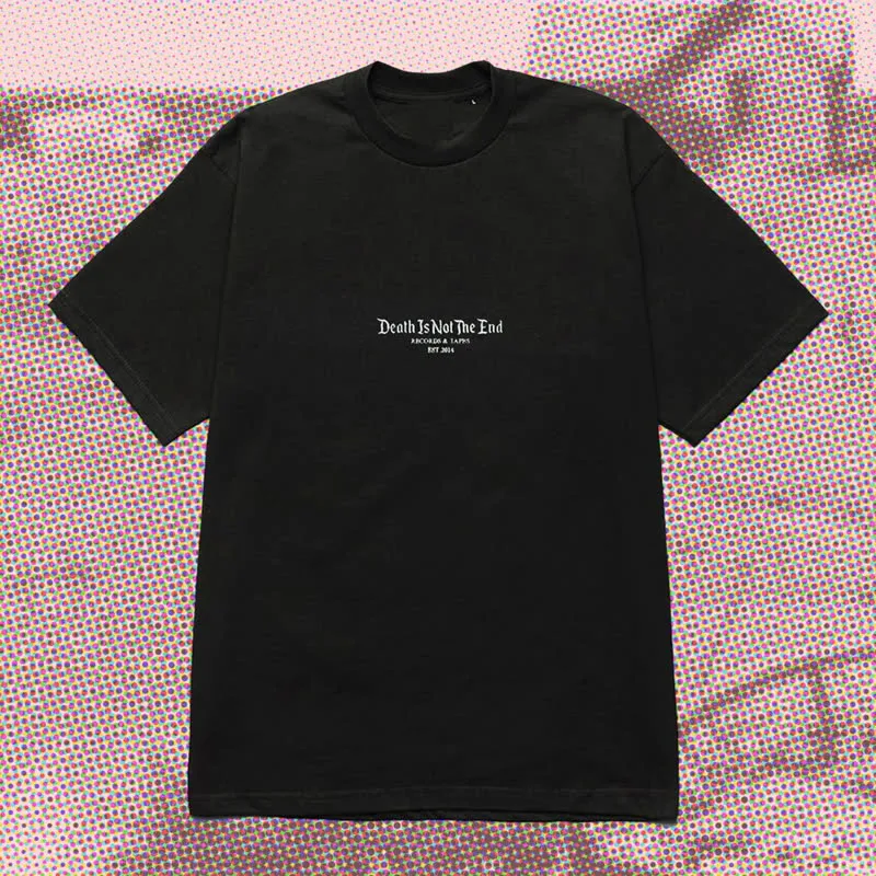 Death Is Not The End - Embroidered Organic Heavyweight Logo Tee（L） : T-shirt (L)