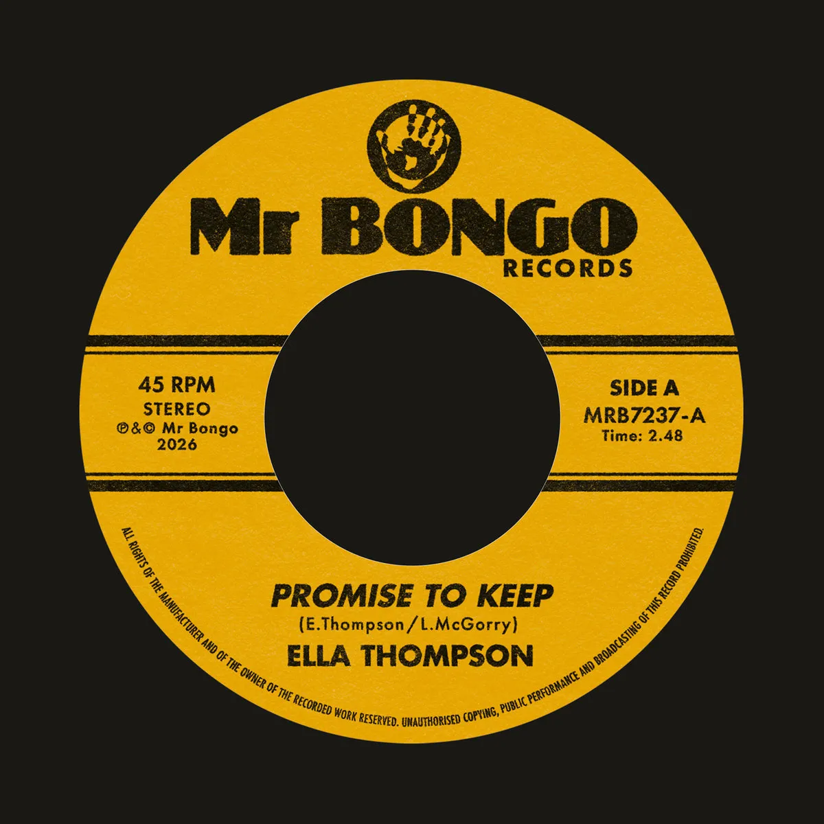Ella Thompson - Promise To Keep / Change Of Heart : 7inch