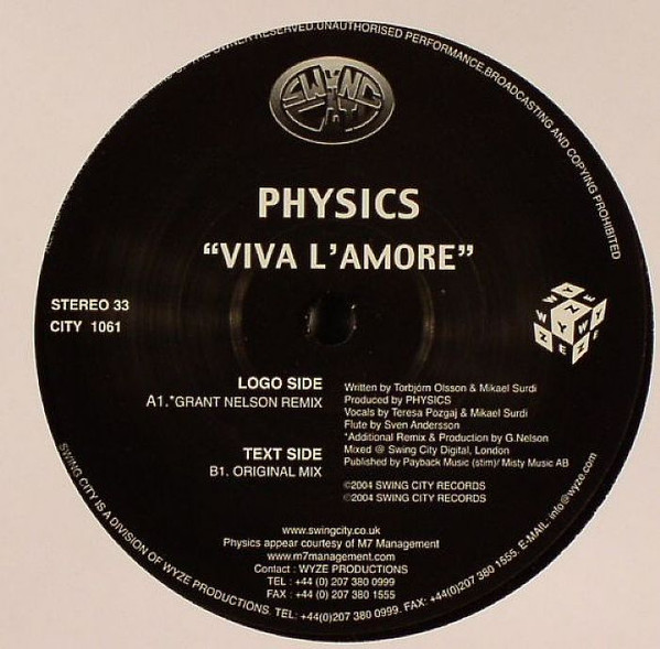 PHYSICS - Viva L'Amore : 12inch