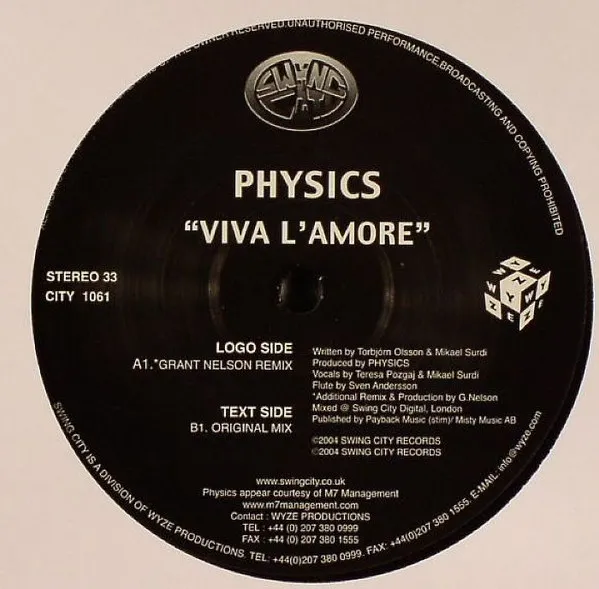 PHYSICS - Viva L'Amore : 12inch