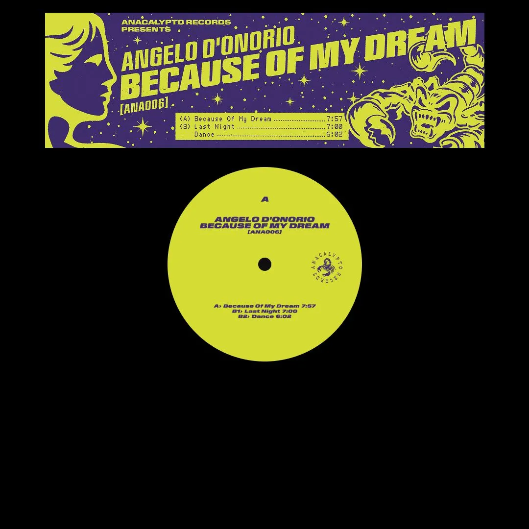 Angelo D'Onorio - Because Of My Dream : 12inch