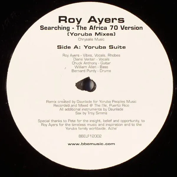 Roy Ayers - Searching Yoruba Remix : 12inch