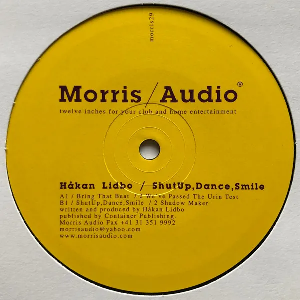 Håkan Lidbo - Shut Up, Dance, Smile : 12inch