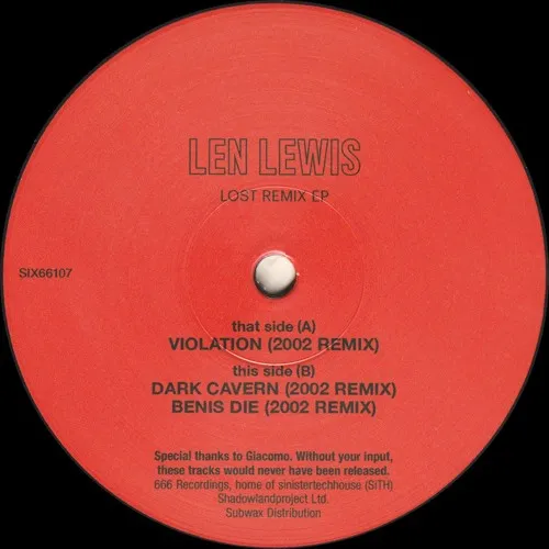 Len Lewis - Lost Remix EP : 12inch