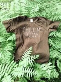 Chillin`today.. - CHILLIN`TODAY..T Shirt Charcoal Brown  Size Men's M : T SHIRT