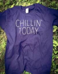 Chillin`today.. - CHILLIN`TODAY..T Shirt Indigo Blue  Size Men's L