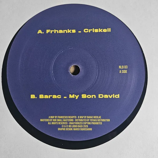 Frhanks / Barac - Criskell / My Son David : 12inch