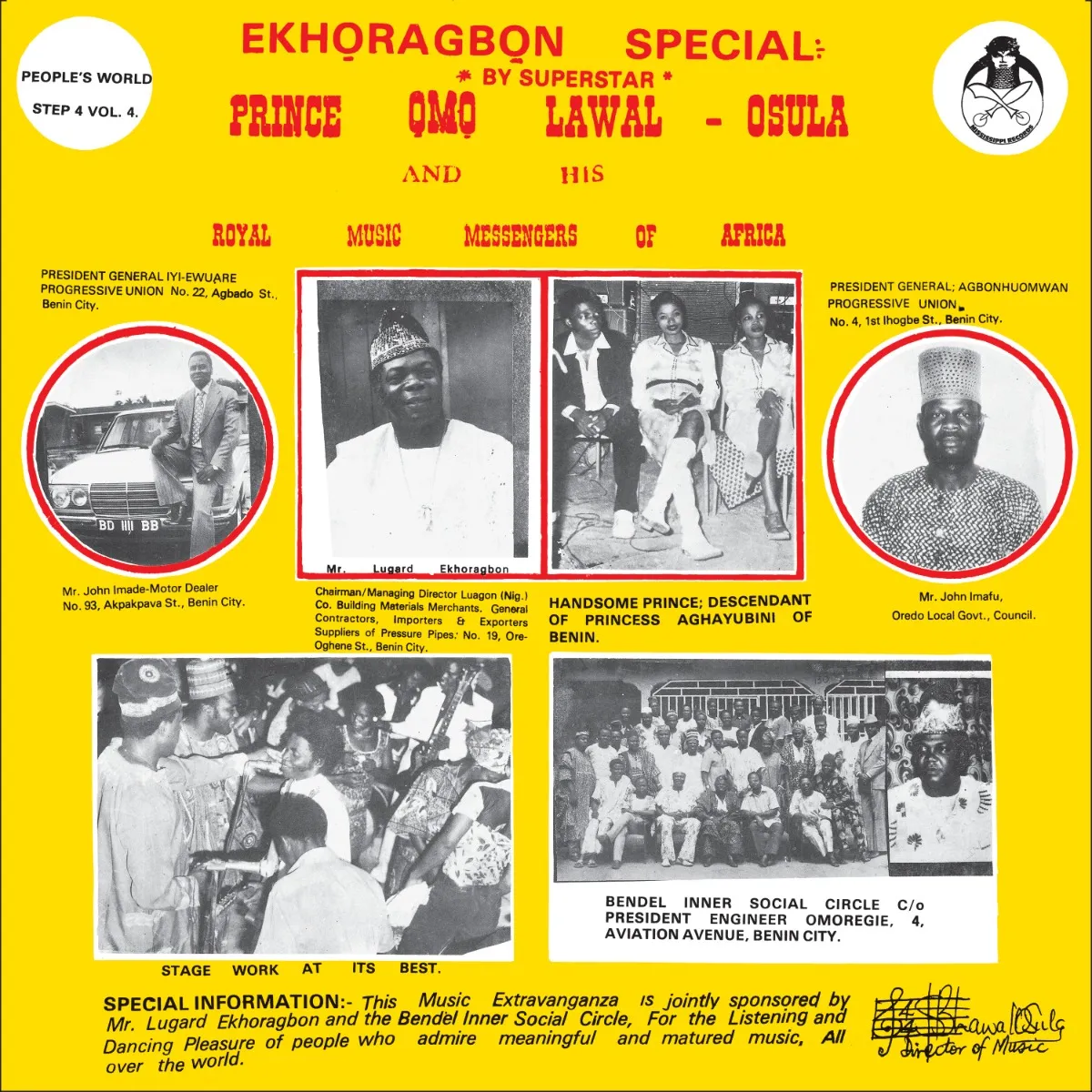 Oru Ye Ye Ye - Prince Ọmọ Lawal-Osula And His Royal Music Messengers Of Africa : LP