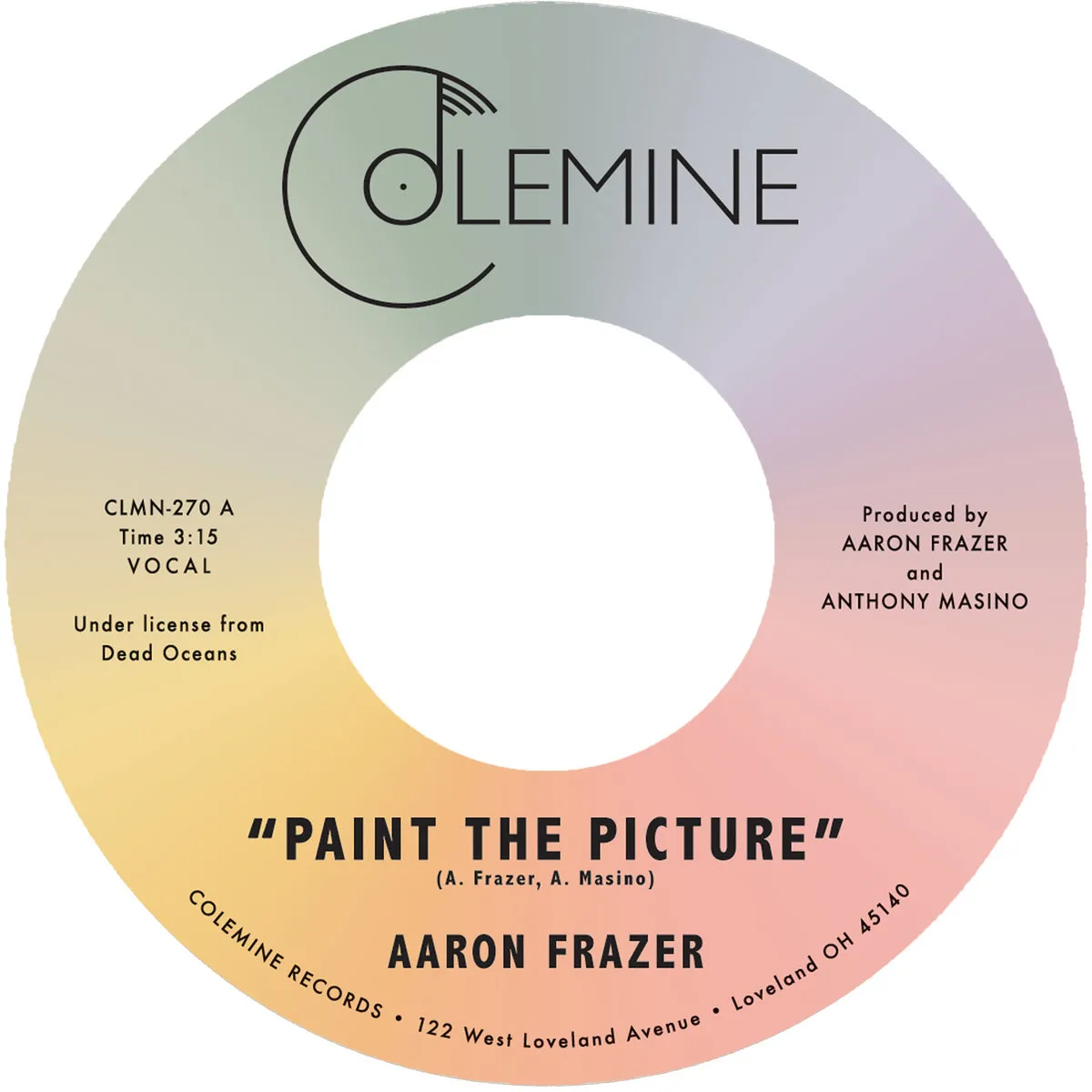 Aaron Frazer - Paint The Picture / Back Into The World : 7inch(Color)