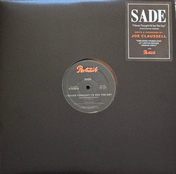 SADE - I Never Thought I'd See The Day (Dancetracks Version) : 12inch