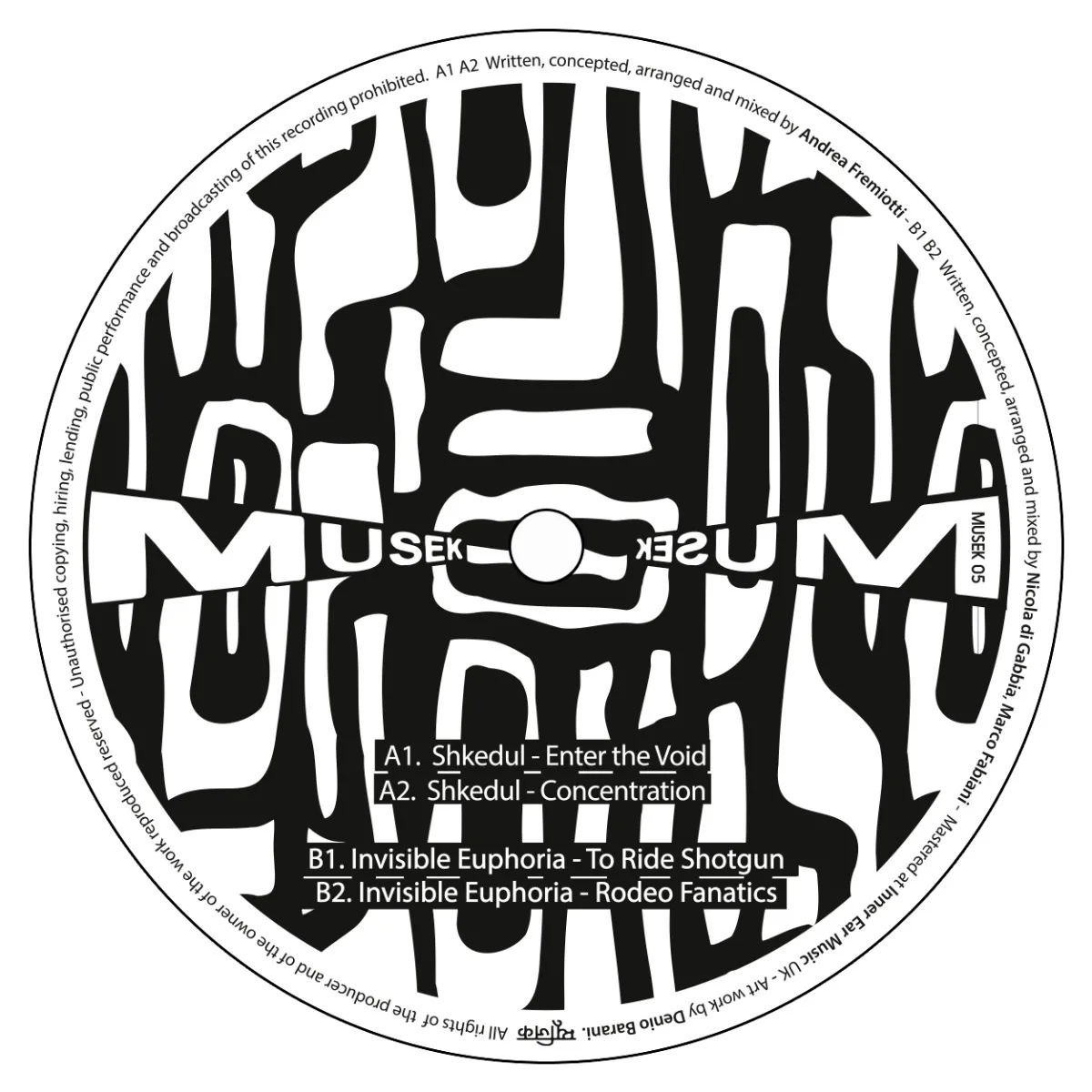 Shkedul, Invisible Euphoria - MUSEK 05 : 12inch