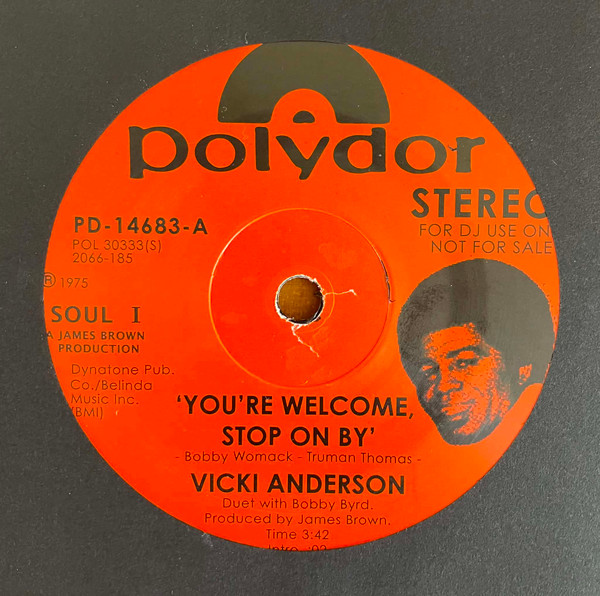 VICKI ANDERSON - You're Welcome, Stop On By / Baby, Don't You Know : 7inch