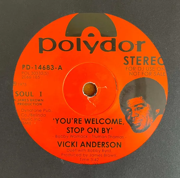 VICKI ANDERSON - You're Welcome, Stop On By / Baby, Don't You Know : 7inch