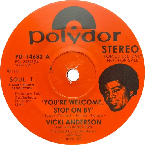 VICKI ANDERSON - You're Welcome, Stop On By / Baby, Don't You Know : 7inch