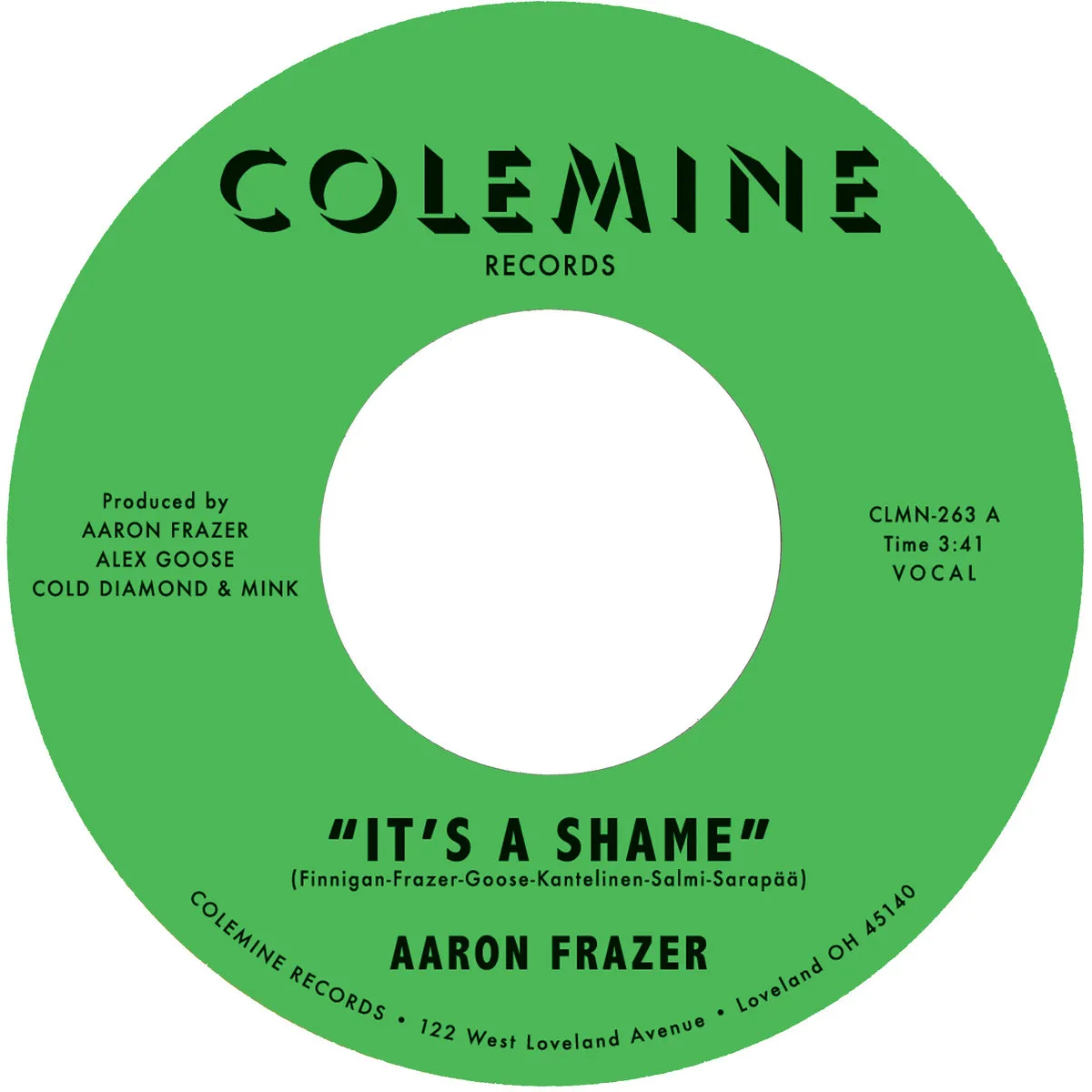 Aaron Frazer - It's A Shame : 7inch